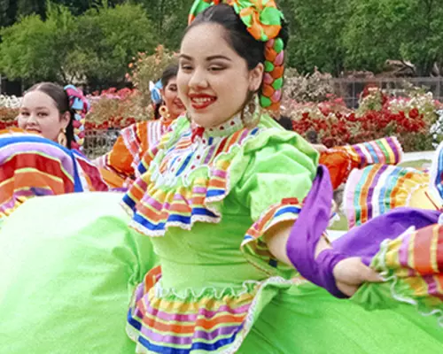 Mexican dance troupe in the Municipal Rose Garden in San Jose