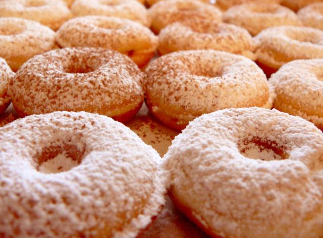 Freshly-made donuts