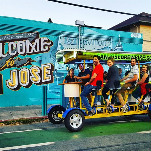Hop on the San Jose Brew Bike and pedal your way through Downtown San Jose.