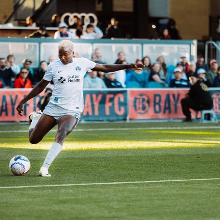 BayFC athlete on the soccer field