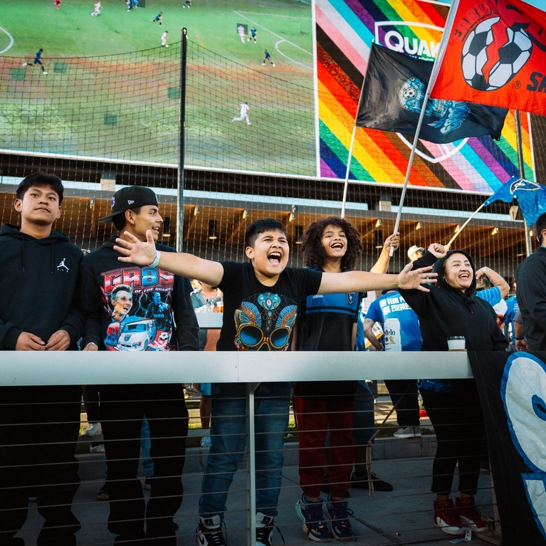 Young Fans Cheer on San Jose Earthquakes at PayPal Park in San Jose