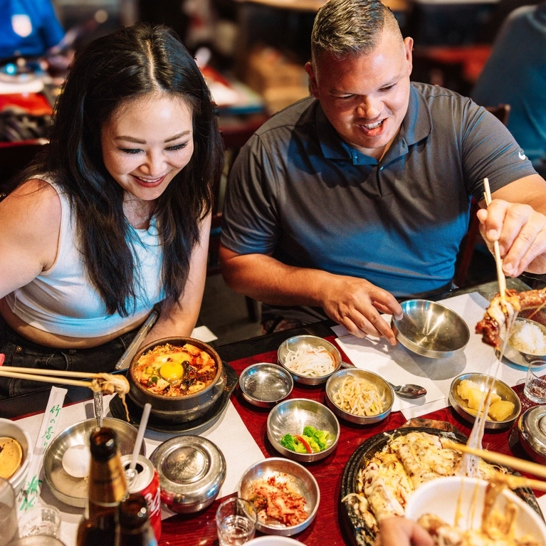 Dining in San Jose, California.